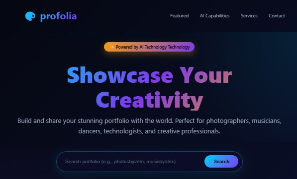 Profolia - Professional Online Portfolio Creation Platform
